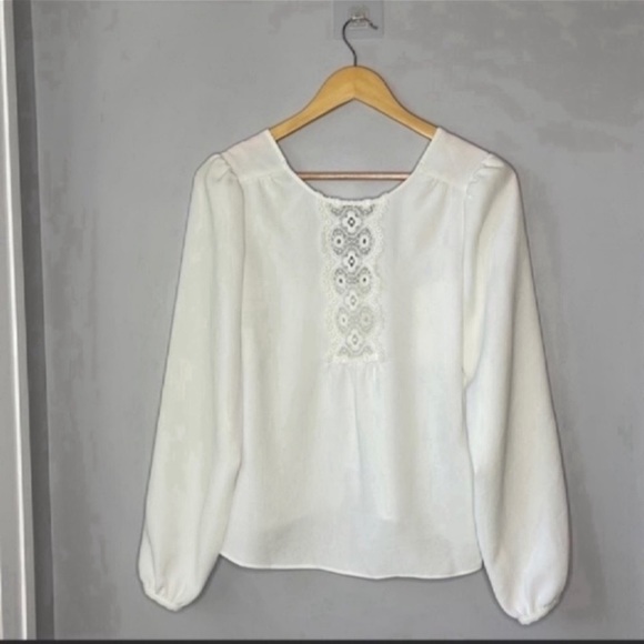 NWT Sezane Ivy Blouse In Ecru - Picture 5 of 14